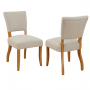 Manor Oak Natural Linen Dining Chair