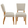 Manor Oak Natural Linen Dining Chair