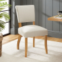 Manor Oak Natural Linen Dining Chair