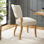 Manor Oak Natural Linen Dining Chair