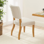 Manor Oak Natural Linen Dining Chair