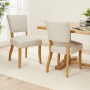 Manor Oak Natural Linen Dining Chair