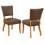 Manor Oak Vintage Brown Leather Dining Chair