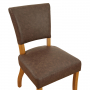 Manor Oak Vintage Brown Leather Dining Chair