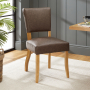 Manor Oak Vintage Brown Leather Dining Chair