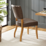 Manor Oak Vintage Brown Leather Dining Chair