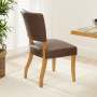 Manor Oak Vintage Brown Leather Dining Chair