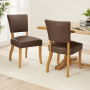 Manor Oak Vintage Brown Leather Dining Chair