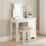 Wilmslow White Painted Single Pedestal Dressing Table