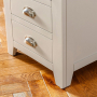 Downton Grey Painted 3 Drawer Bedside Table