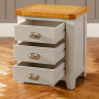 Downton Grey Painted 3 Drawer Bedside Table