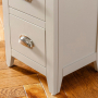 Downton Grey Painted Slim 2 Drawer Bedside Table