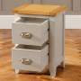 Downton Grey Painted Slim 2 Drawer Bedside Table