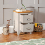 Downton Grey Painted Slim 2 Drawer Bedside Table