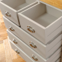 Downton Grey Painted 2 over 3 Drawer Chest of Drawers