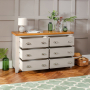 Downton Grey Painted Large Wide 6 Drawer Chest of Drawers