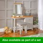 Downton Grey Painted 3 Drawer Pedestal Dressing Table