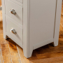 Downton Grey Painted 3 Drawer Pedestal Dressing Table