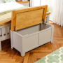 Downton Grey Painted Blanket Bedding Box Ottoman 