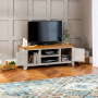 Downton Grey Painted Medium Widescreen TV Unit - Up to 60" TV Size