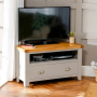 Downton Grey Painted Corner TV Unit with Drawer - Up to 50" TV Size