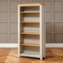 Downton Grey Painted Large Tall Bookcase with 4 Adjustable Shelves