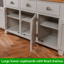 Downton Grey Triple Kitchen Larder Pantry Cupboard