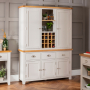 Downton Grey Triple Kitchen Larder Pantry Cupboard