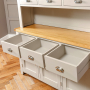 Downton Grey Painted Large Glazed Dresser Sideboard