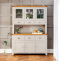 Downton Grey Painted Large Glazed Dresser Sideboard