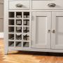 Downton Grey Painted Large Kitchen Island with Black Granite Top