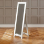 Downton Grey Painted Bedroom Cheval Mirror