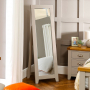 Downton Grey Painted Bedroom Cheval Mirror