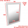 Downton Grey Painted Large Wall Mirror - 108cm x 78cm