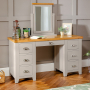 Downton Grey Twin Pedestal Dressing Table Set with Mirror Set