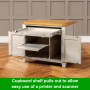 Downton Grey Painted Hideaway Computer Desk