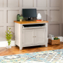 Downton Grey Painted Hideaway Computer Desk