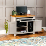 Downton Grey Painted Hideaway Computer Desk