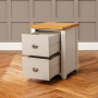 Downton Grey Painted 2 Drawer Filing Cabinet