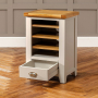 Downton Grey Painted Hi-Fi Media Stand Shelf Unit