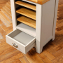 Downton Grey Painted Hi-Fi Media Stand Shelf Unit