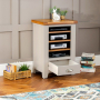 Downton Grey Painted Hi-Fi Media Stand Shelf Unit