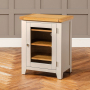 Downton Grey Painted Glazed Hi-Fi Media Cabinet Unit