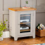 Downton Grey Painted Glazed Hi-Fi Media Cabinet Unit