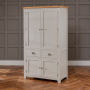 Downton Grey Painted Kitchen Large Double Larder Pantry Cupboard