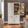 Downton Grey Painted Kitchen Large Double Larder Pantry Cupboard