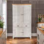 Downton Grey Painted Kitchen Large Double Larder Pantry Cupboard