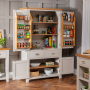 Downton Grey Painted Kitchen Large Double Larder Pantry Cupboard