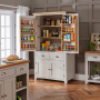 Downton Grey Painted Kitchen Large Double Larder Pantry Cupboard