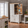 Downton Grey Painted Kitchen Large Double Larder Pantry Cupboard